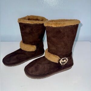 Michael Kors Brown Fur-lined Winter Boots Size 1.